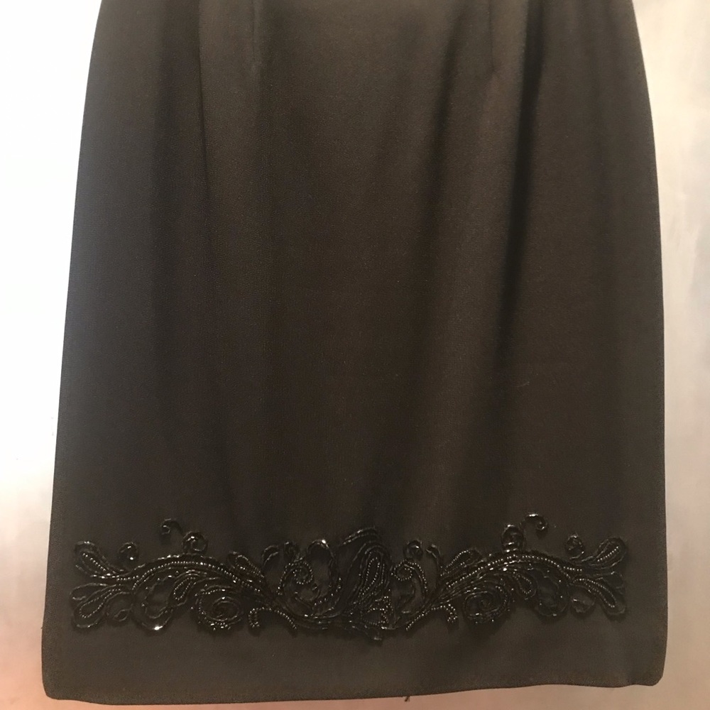 Vintage Liz Claiborne Black Skirt w Embellishment